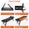 Foldable Charcoal BBQ Grill with Shelf – Portable Stainless Steel Tabletop