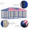 10' x 20' Pop-Up Canopy Gazebo û American Flag with Mesh Sidewalls