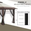 13' x 13' Garden Gazebo û Pop-Up Canopy with Netting (Beige)
