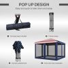 10' x 10' American Flag Pop-Up Canopy û Mesh Sidewalls for Outdoor Events