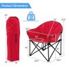 Folding Padded Camping Moon Chair with Carrying Bag