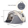 4-Person Pop-Up Camping Tent – Easy Setup for Hiking, Fishing, Beach & Outdoor Adventures
