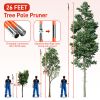 26ft Manual Pole Saw – Lightweight Tree Trimmer with Sharp Steel Blade for High Trees & Shrubs