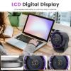 100-Speed Rechargeable Desk & Wall Fan – Mini Quiet Fan with 120° Tilt for Home, Office & Travel