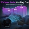 100-Speed Rechargeable Desk & Wall Fan – Mini Quiet Fan with 120° Tilt for Home, Office & Travel