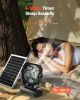 10,400mAh Solar Camping Fan with LED Lantern – 8"–9" Portable 7W Fan with Solar Panel