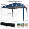 10x10 Ft Instant Pop-Up Canopy Tent – Outdoor Shade Gazebo with Adjustable Height
