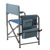 2-piece Padded Folding Chair with Storage Pockets
