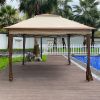 11' x 11' Pop-Up Gazebo Canopy û 2-Tier with Removable Netting (Coffee)