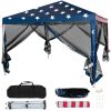 10x10 Ft Instant Pop-Up Canopy Tent – Outdoor Shade Gazebo with Adjustable Height