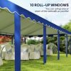 16.5' x 33' Large Party Tent û Heavy-Duty Canopy with Sidewalls (Blue)