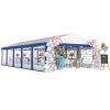 16.5' x 33' Large Party Tent û Heavy-Duty Canopy with Sidewalls (Blue)