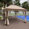11' x 11' Pop-Up Gazebo Canopy û 2-Tier with Removable Netting (Coffee)