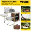 Folding Camping Kitchen Table û Portable Picnic Cabinet with Storage