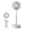 VEVOR 8" Foldable Oscillating Standing Fan – Remote Control, 4 Speeds, 7200mAh Rechargeable USB, Quiet Portable Fan for Bedroom & Travel