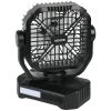 10,400mAh Solar Camping Fan with LED Lantern – 8"–9" Portable 7W Fan with Solar Panel