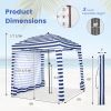 6x6 Ft Foldable Beach Cabana Tent – Portable with Carrying Bag & Detachable Sidewall