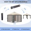 10' x 10' Pop-Up Canopy û Adjustable with Netting & Wheeled Bag (Beige)
