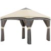 10' x 10' Pop-Up Canopy û Adjustable with Netting & Wheeled Bag (Beige)