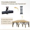 10' x 20' Pop-Up Canopy Tent û Beige with Netting Sidewalls