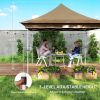 12' x 12' Pop-Up Canopy Tent û UPF50+ with Mesh Netting & Carry Bag (Beige)