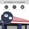 10' x 10' American Flag Pop-Up Canopy û Mesh Sidewalls for Outdoor Events
