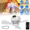 2-in-1 Camping Fan & LED Lantern – 8000mAh Battery, 4 Speeds, Timer, Carabiner & Display for Tents, RVs & Canopies