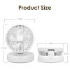 Quiet Foldable Table Fan – 90° Tilt, 4 Speeds, Type-C Rechargeable, Wall-Mount & Portable for Home & Travel
