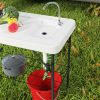 Folding Fish Cleaning Table with Sink û Portable Camping Table with Faucet & Shelf