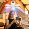 2-in-1 Camping Fan & LED Lantern – 8000mAh Battery, 4 Speeds, Timer, Carabiner & Display for Tents, RVs & Canopies