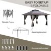 13' x 13' Pop-Up Gazebo û 2-Tier Instant Canopy with Carry Bag (Gray)