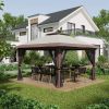13' x 13' Garden Gazebo û Pop-Up Canopy with Netting (Beige)
