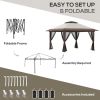 13' x 13' Garden Gazebo û Pop-Up Canopy with Netting (Beige)