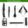 47-Pc Emergency Survival Kit – EDC Gear, First Aid & Tools with Pouch for Outdoor Adventures