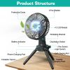 Foldable Oscillating Rechargeable Tripod Fan