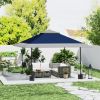 Outsunny 13'x13' Pop-Up Canopy Tent – UV50+ Protection, Height Adjustable, Navy with Wheeled Bag & 4 Sandbags