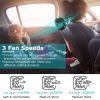 Portable Rotatable USB Car Cooling Fan – Clip & Suction Mount for SUV, RV, Pickup with 3 Speeds