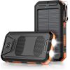 Portable Fast Charging Solar Power Bank with Flashlight