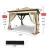 11' x 11' Pop-Up Gazebo Canopy û 2-Tier with Removable Netting (Coffee)