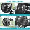 Portable Rotatable USB Car Cooling Fan – Clip & Suction Mount for SUV, RV, Pickup with 3 Speeds