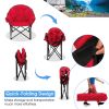 Folding Padded Camping Moon Chair with Carrying Bag