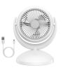 Portable Air Circulator Desk Fan – Rechargeable, 4 Speeds, 360° Tilt & Quiet 40dB for Home & Office