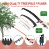 26ft Manual Pole Saw – Lightweight Tree Trimmer with Sharp Steel Blade for High Trees & Shrubs