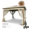 11' x 11' Pop-Up Gazebo Canopy û 2-Tier with Removable Netting (Coffee)