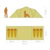 Camping Tent 6 Persons Blue and Yellow