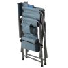 2-piece Padded Folding Chair with Storage Pockets