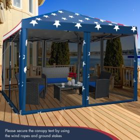 10x10 Ft Instant Pop-Up Canopy Tent – Outdoor Shade Gazebo with Adjustable Height