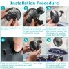 Portable Rotatable USB Car Cooling Fan – Clip & Suction Mount for SUV, RV, Pickup with 3 Speeds