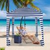 6x6 Ft Foldable Beach Cabana Tent – Portable with Carrying Bag & Detachable Sidewall