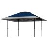 Outsunny 13'x13' Pop-Up Canopy Tent – UV50+ Protection, Height Adjustable, Navy with Wheeled Bag & 4 Sandbags